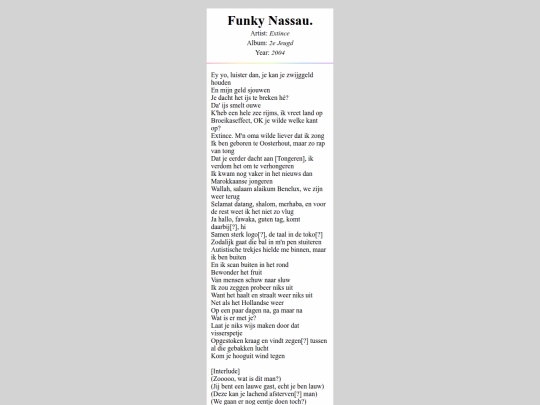 lyrics/funky_nassau screenshot