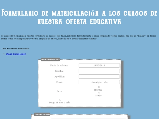 index screenshot