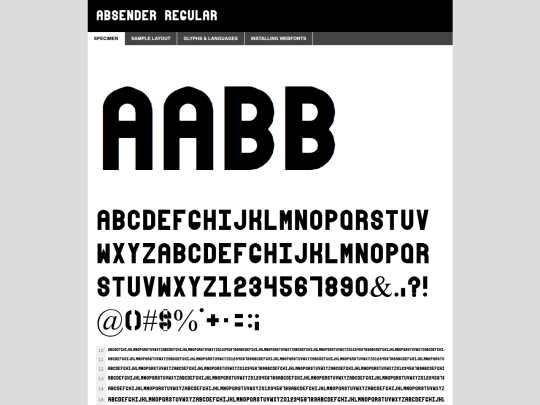 custom-font/absender1-demo screenshot