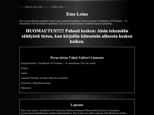1Uriellen/Tietoiskut/Eino-Leino screenshot
