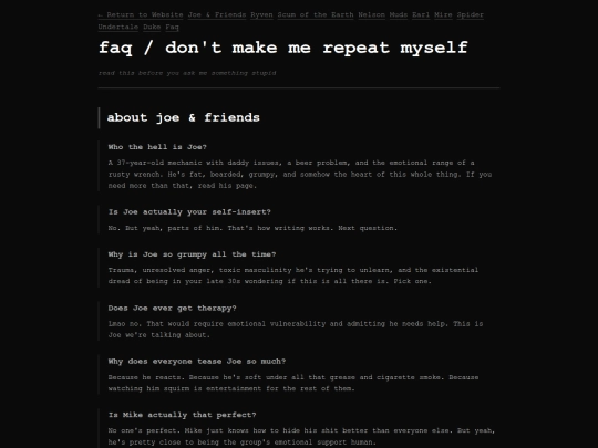 faq screenshot