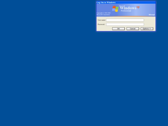 login screenshot