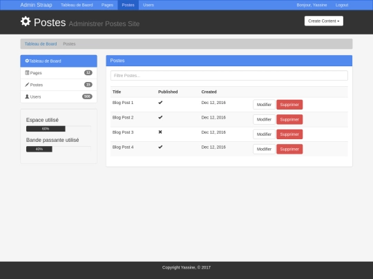 cms_admin/postes screenshot