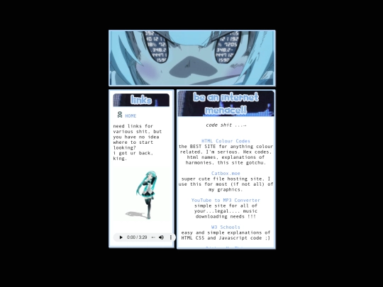links screenshot