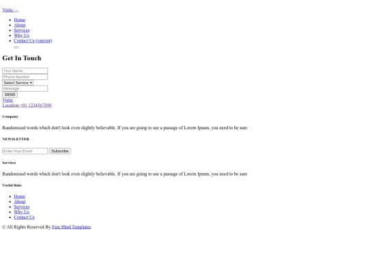 vistic-html/contact screenshot