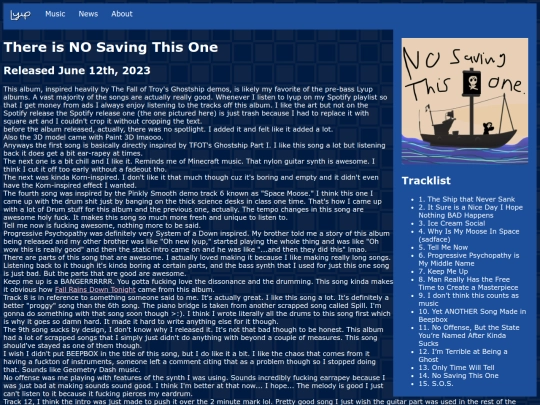 thereisnosavingthisone screenshot