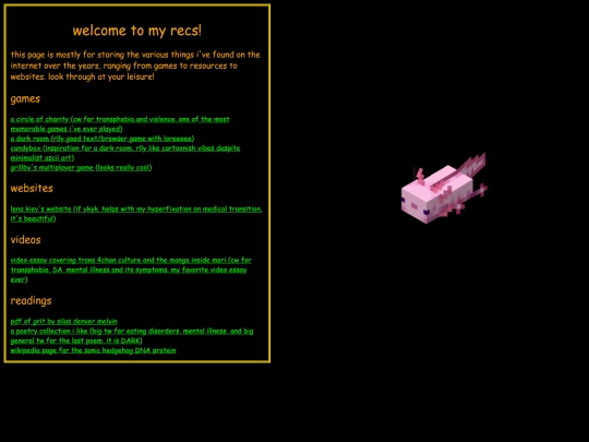 recommendations screenshot