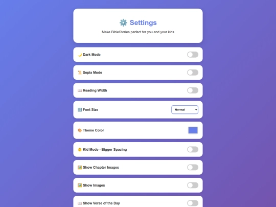 stories/settings screenshot
