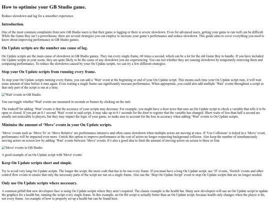 guides/optimise-reduce-slowdown-lag screenshot
