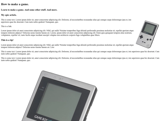 html-test screenshot