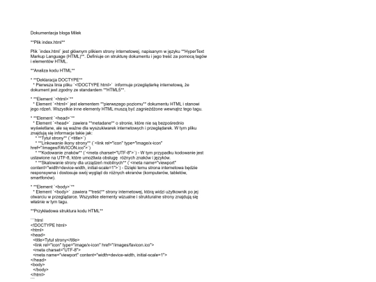 sites/DokumentacjablogaMilek screenshot