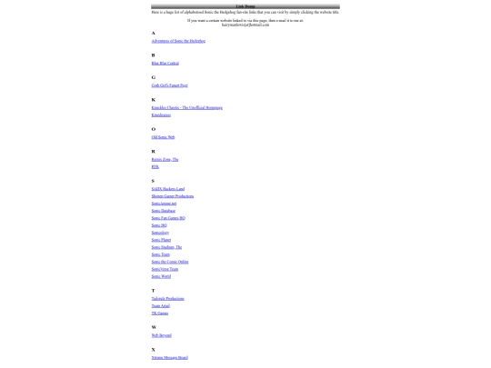 links screenshot