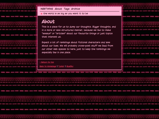 blog/about screenshot