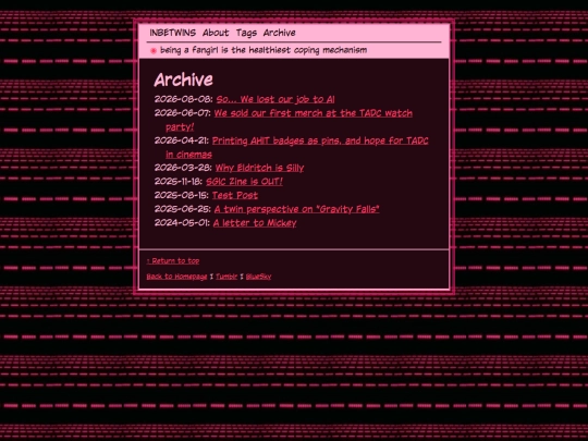 blog/archive screenshot