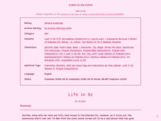 fanficarchive/fanfics/Life_in_Oz screenshot