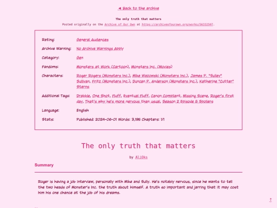 fanficarchive/fanfics/The_only_truth_that_matters screenshot