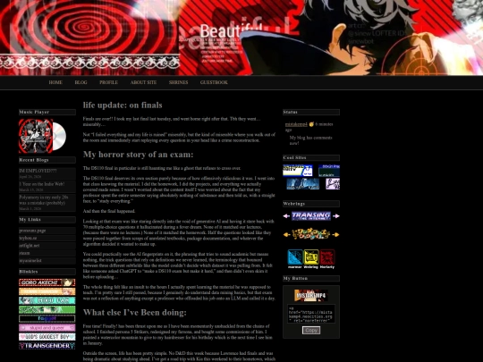 blog/post/life-update screenshot