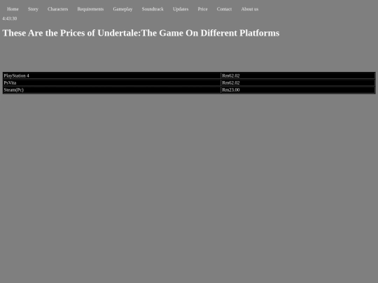 price screenshot