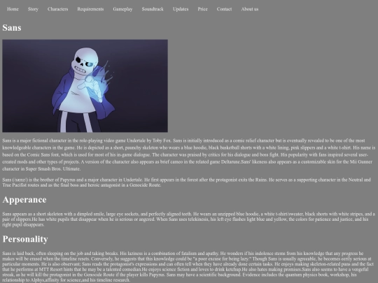 sans screenshot