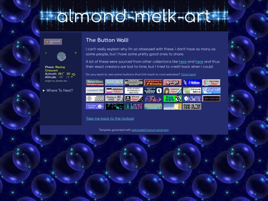 pages/collections/buttons screenshot