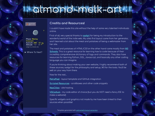 pages/credits screenshot