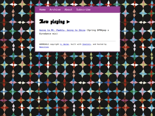 worme.fm screenshot