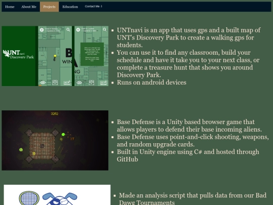 projects screenshot