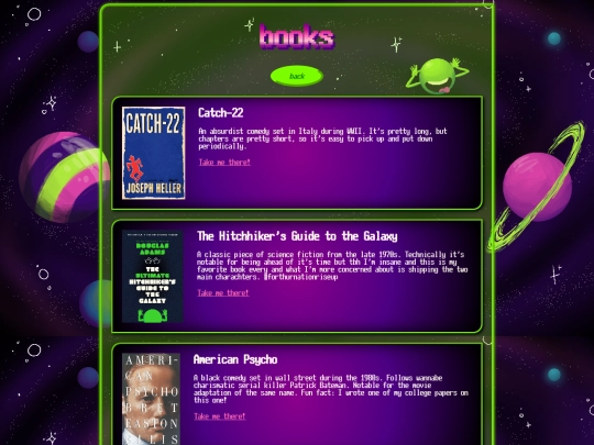 links/books screenshot