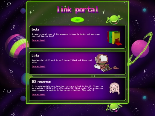 links screenshot