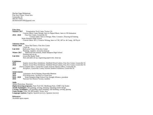 resume screenshot