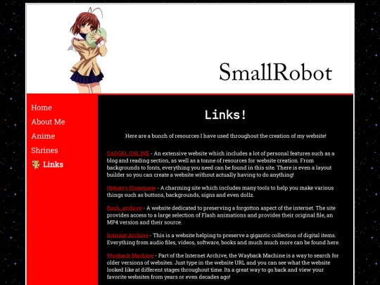 links screenshot