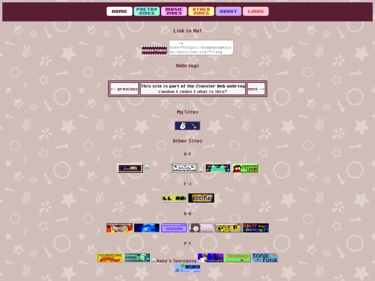 links screenshot