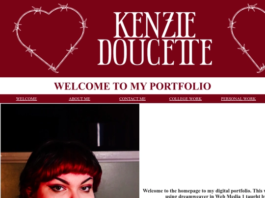 kenziedoucetteportfolio/WelcomePage screenshot