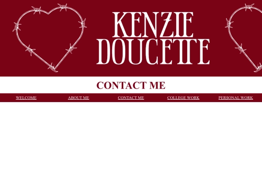 kenziedoucetteportfolio/contactme screenshot