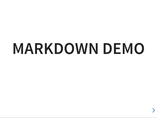 reveal/examples/markdown screenshot