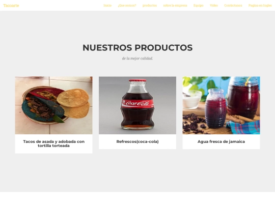 pagina-tacoarte/productos screenshot