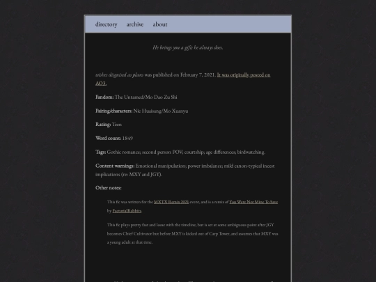 posts/wishes screenshot