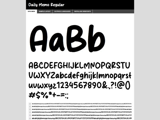 webfontkit-20250717-151644/daily_memo-demo screenshot
