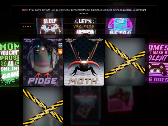 GambyGameFellShopPage screenshot