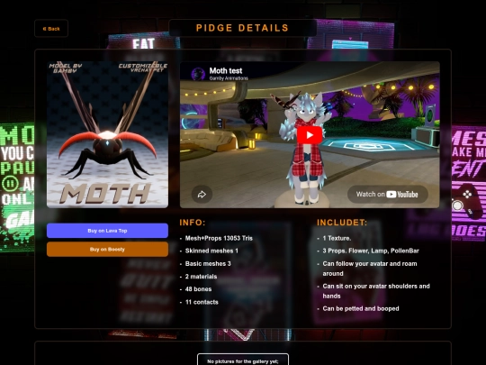 MothDescription screenshot