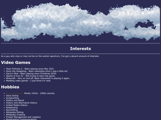 interests screenshot