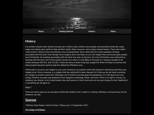 History screenshot
