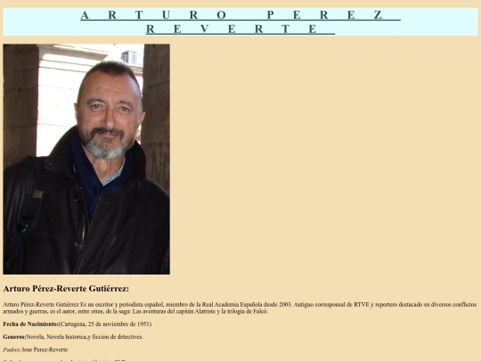 Arturo Perez Reverte/Arturo screenshot