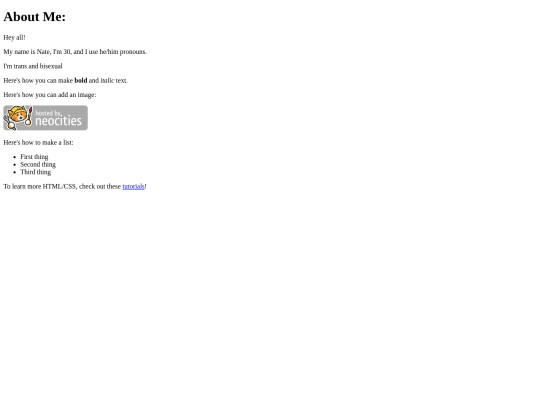 aboutme screenshot