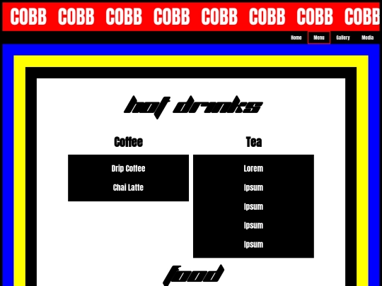 menu screenshot