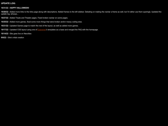 update-log screenshot