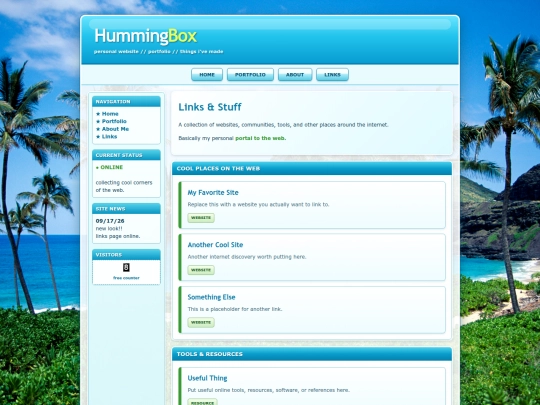 links screenshot