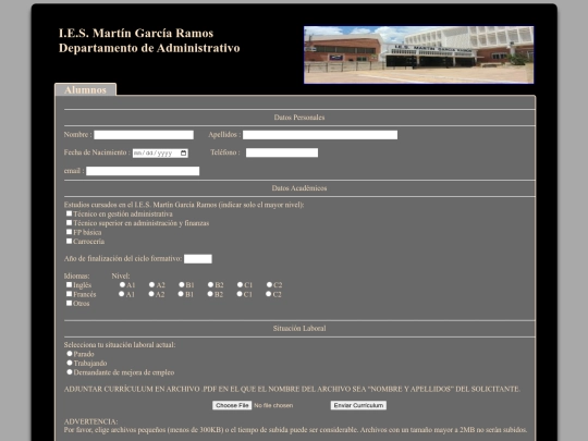 alumnos screenshot