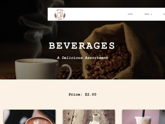 Beverages screenshot