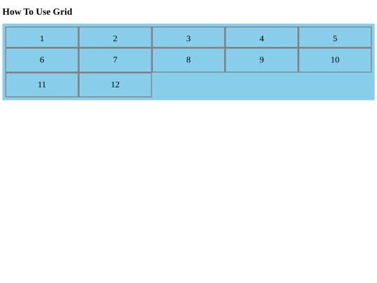 Grid screenshot